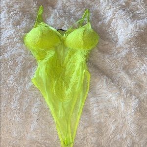 Lace lime green bodysuit